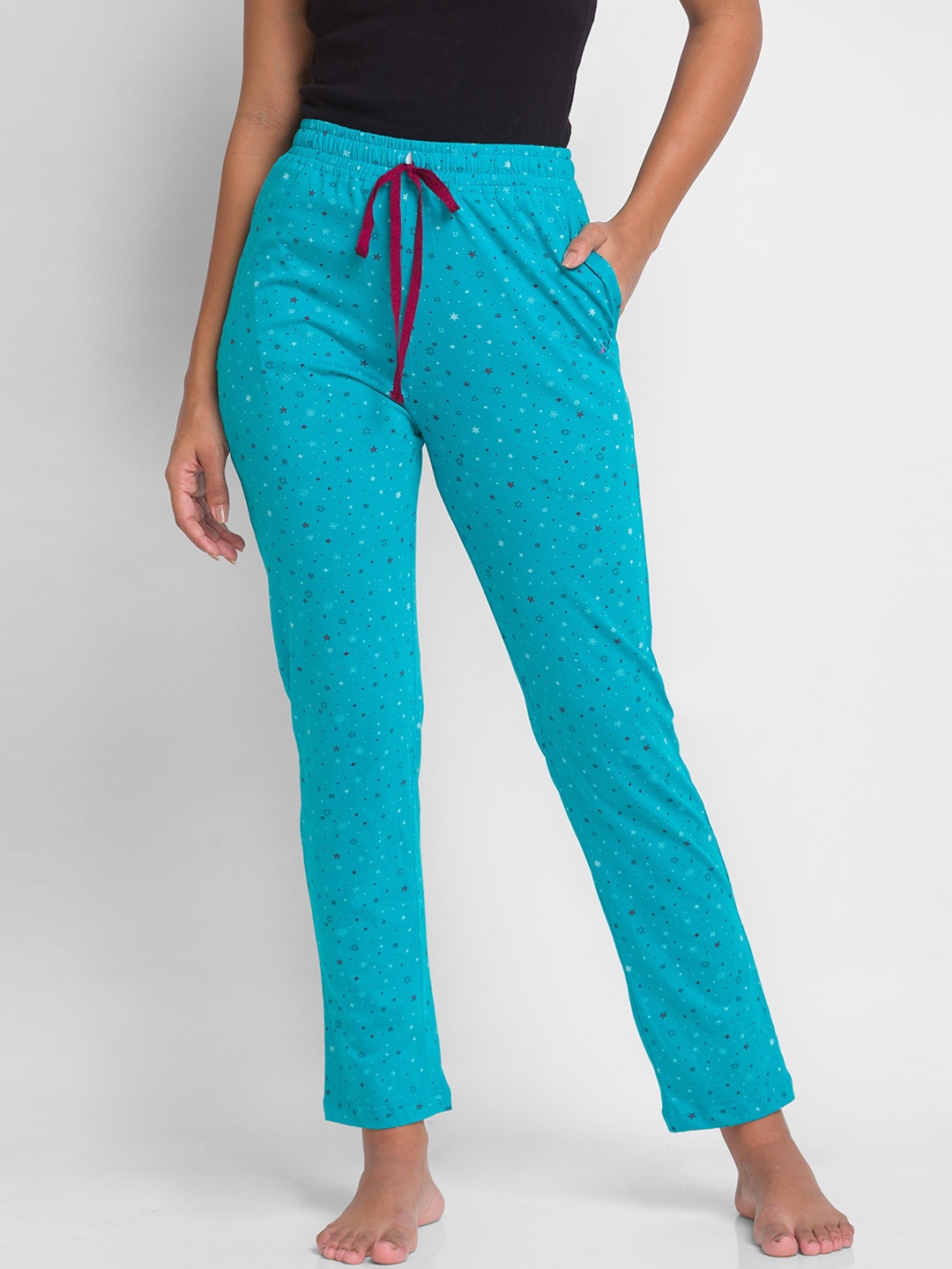 

XIN Women Blue Printed Lounge Pants