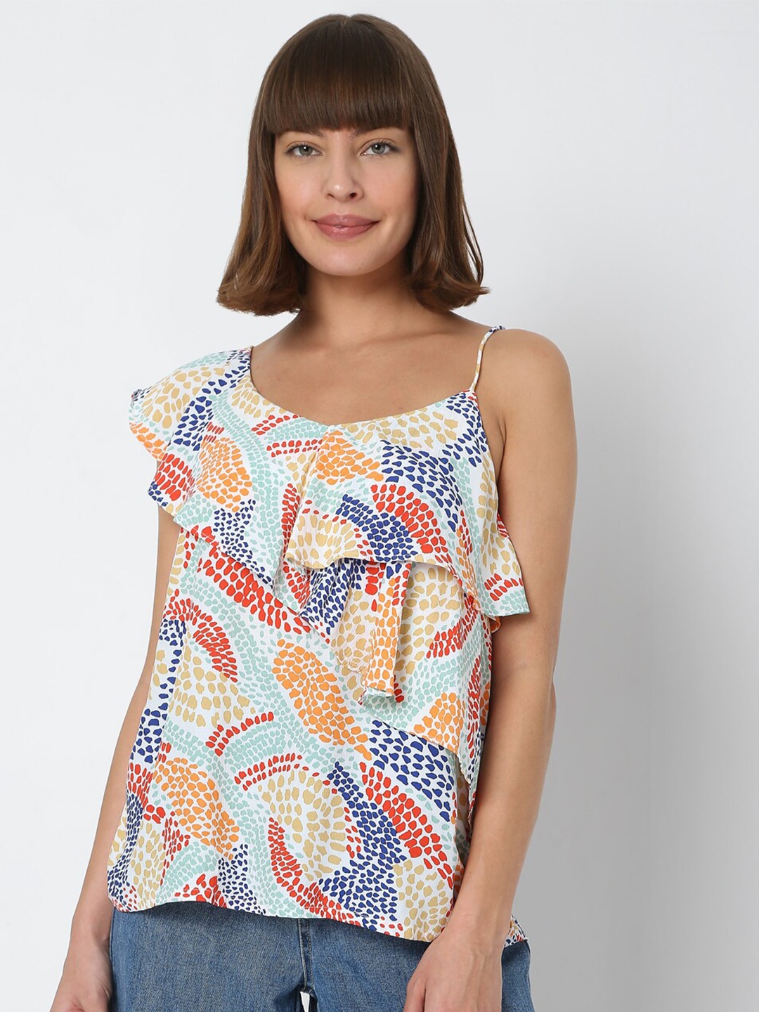 

Vero Moda Multicoloured One shoulder Floral Print Top, Multi