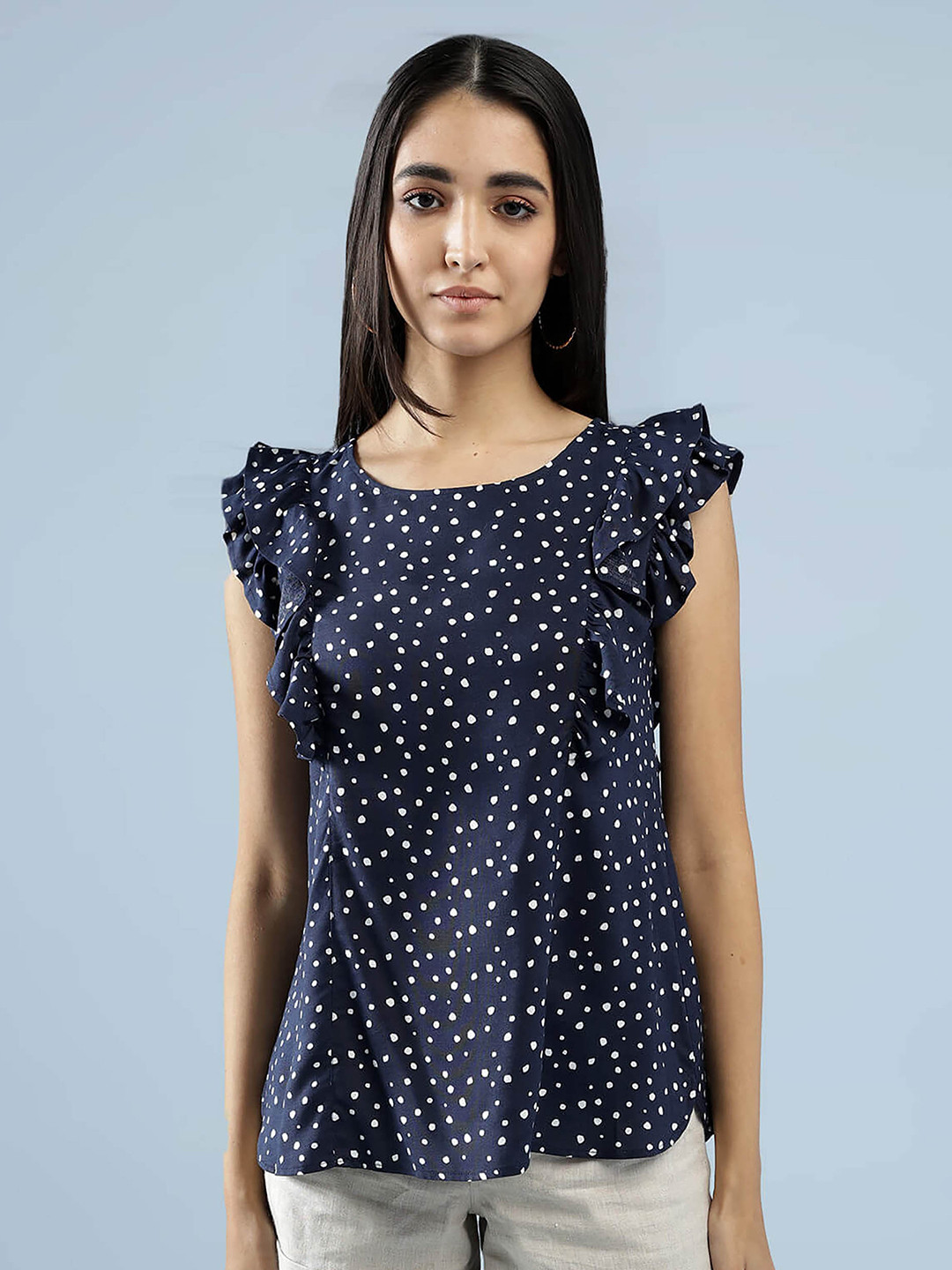 

IDK Blue Print Top