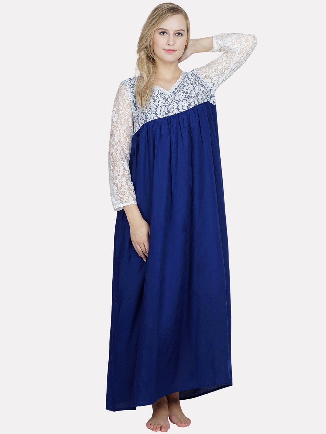 

PATRORNA Blue Maxi Nightdress