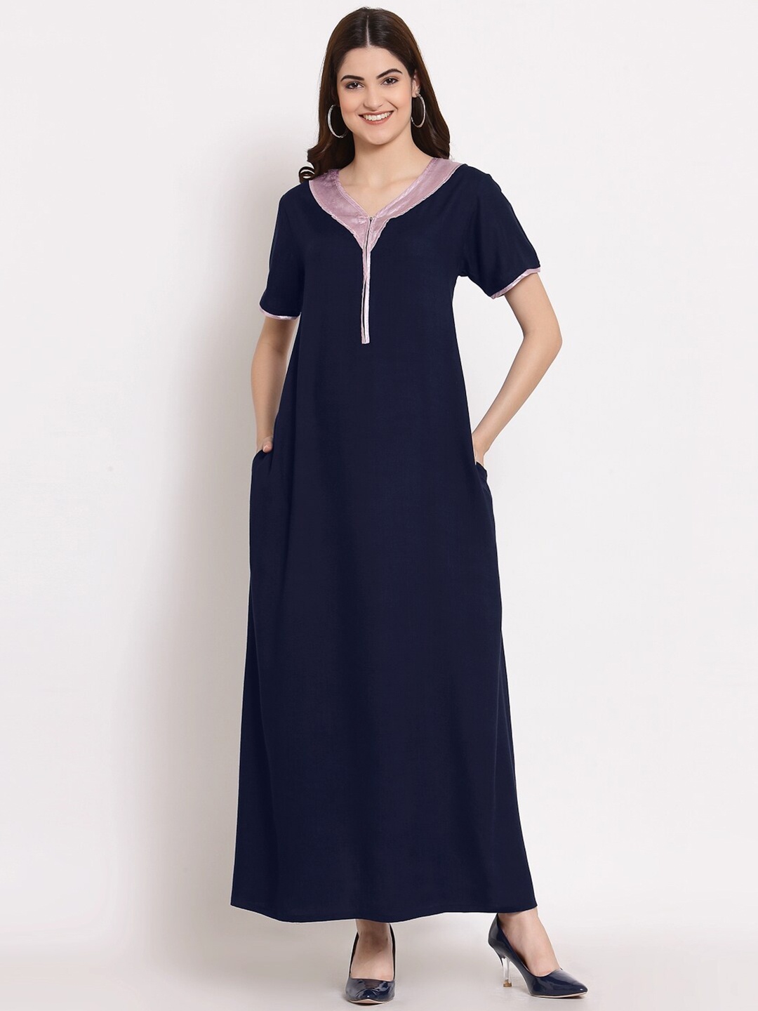 

PATRORNA Blue Maxi Nightdress