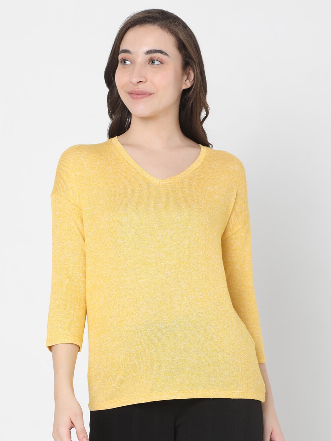 

Vero Moda Women Yellow & Black Pullover