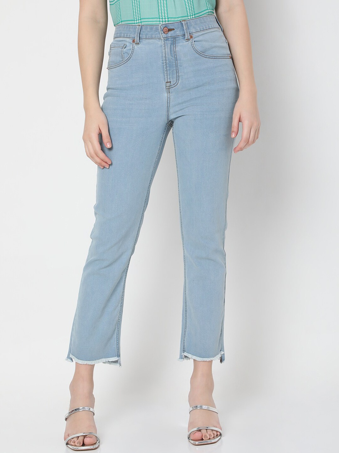 

Vero Moda Women Blue High-Rise Jeans