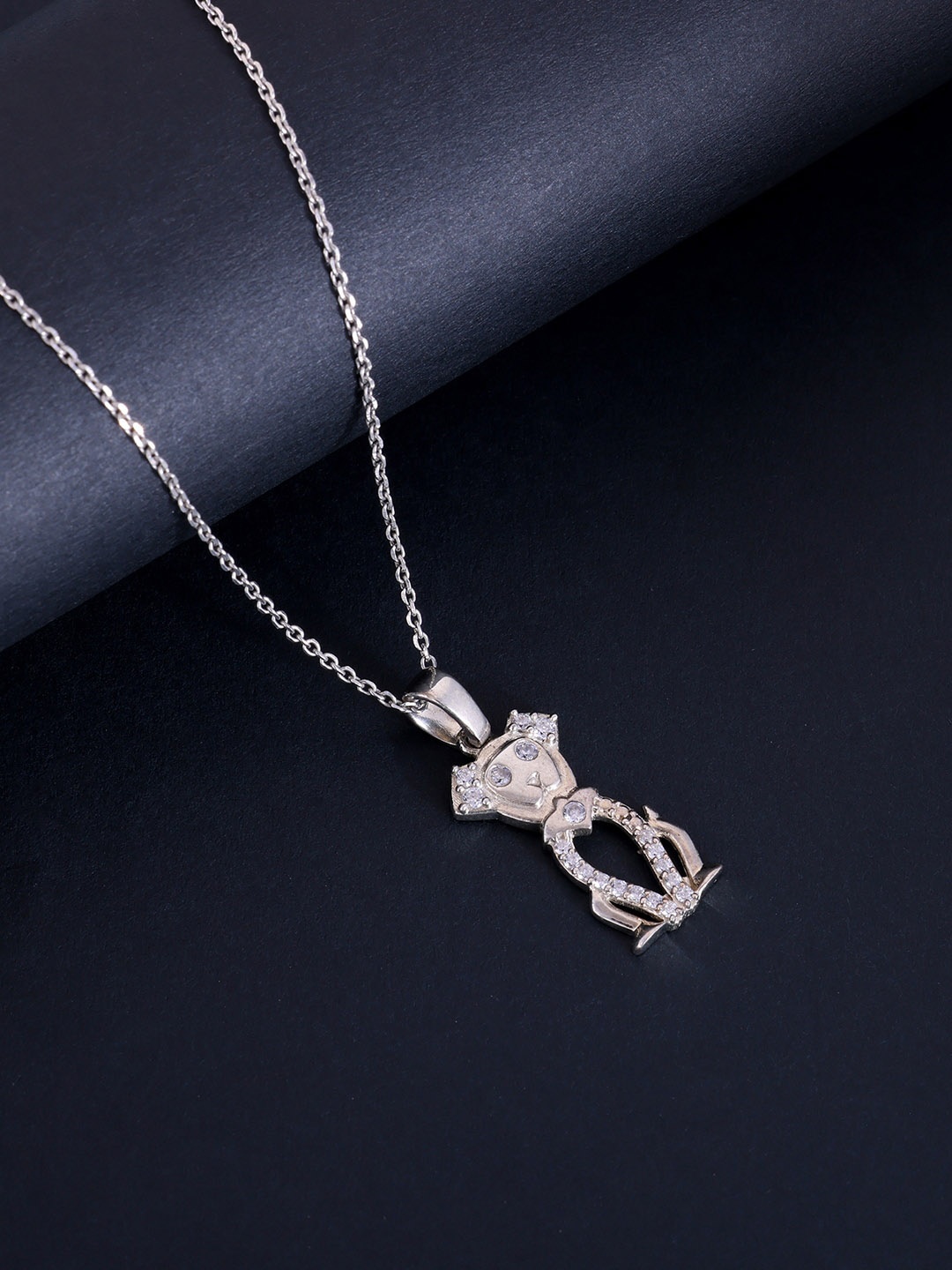 

GIVA 925 Sterling Silver Rhodium-Plated Puppy Love Pendant With Link Chain