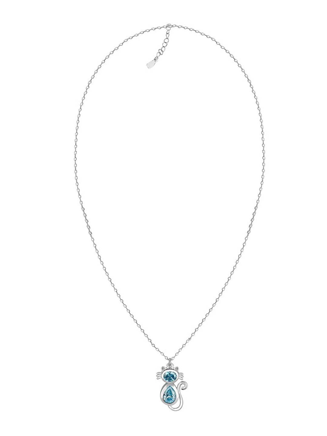 

GIVA 92.5 Sterling Silver Rhodium-Plated Blue CZ-Studded Jewellery Set