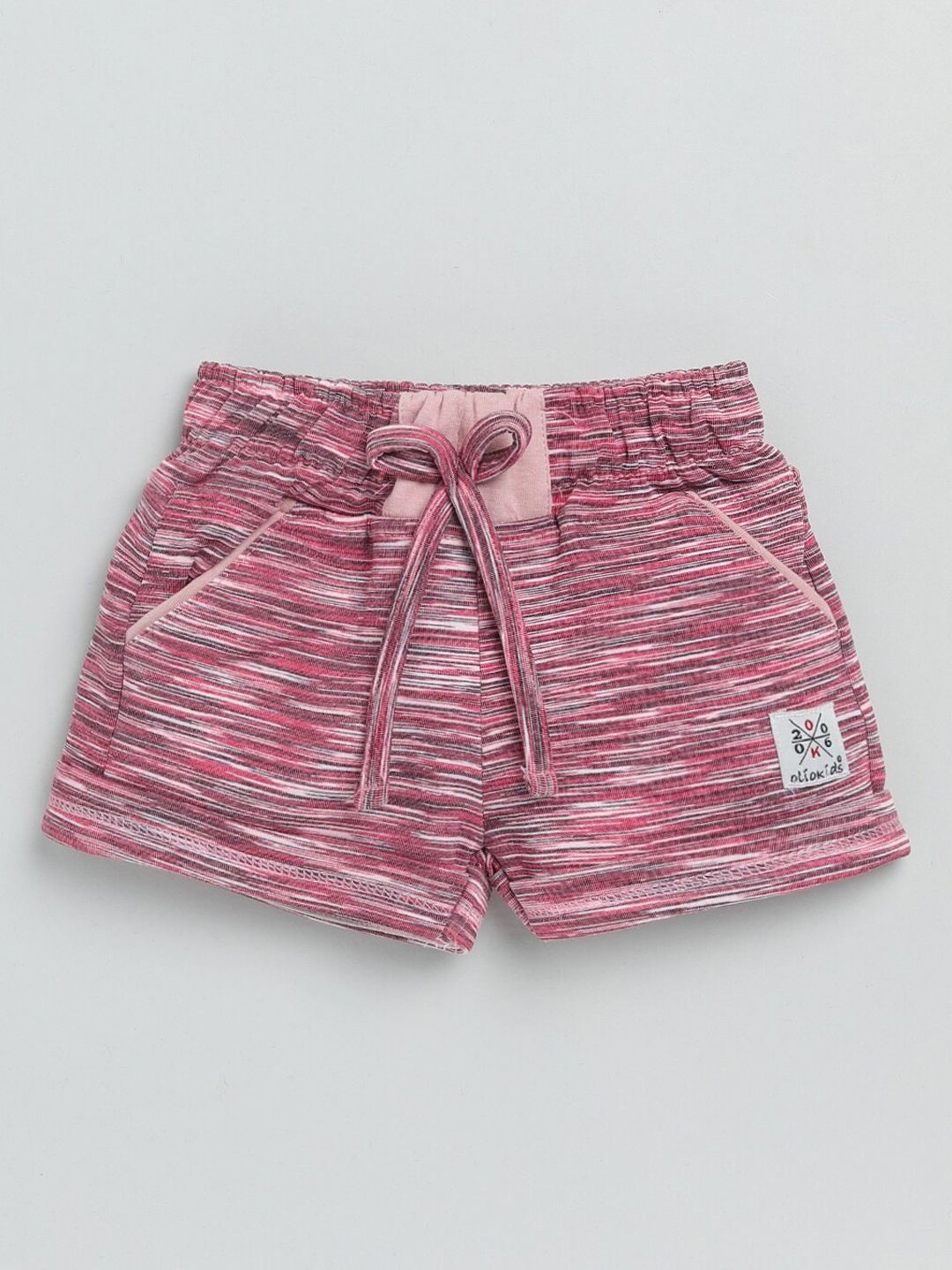 

Olio Kids Girls Pink Printed Hot Pants Shorts