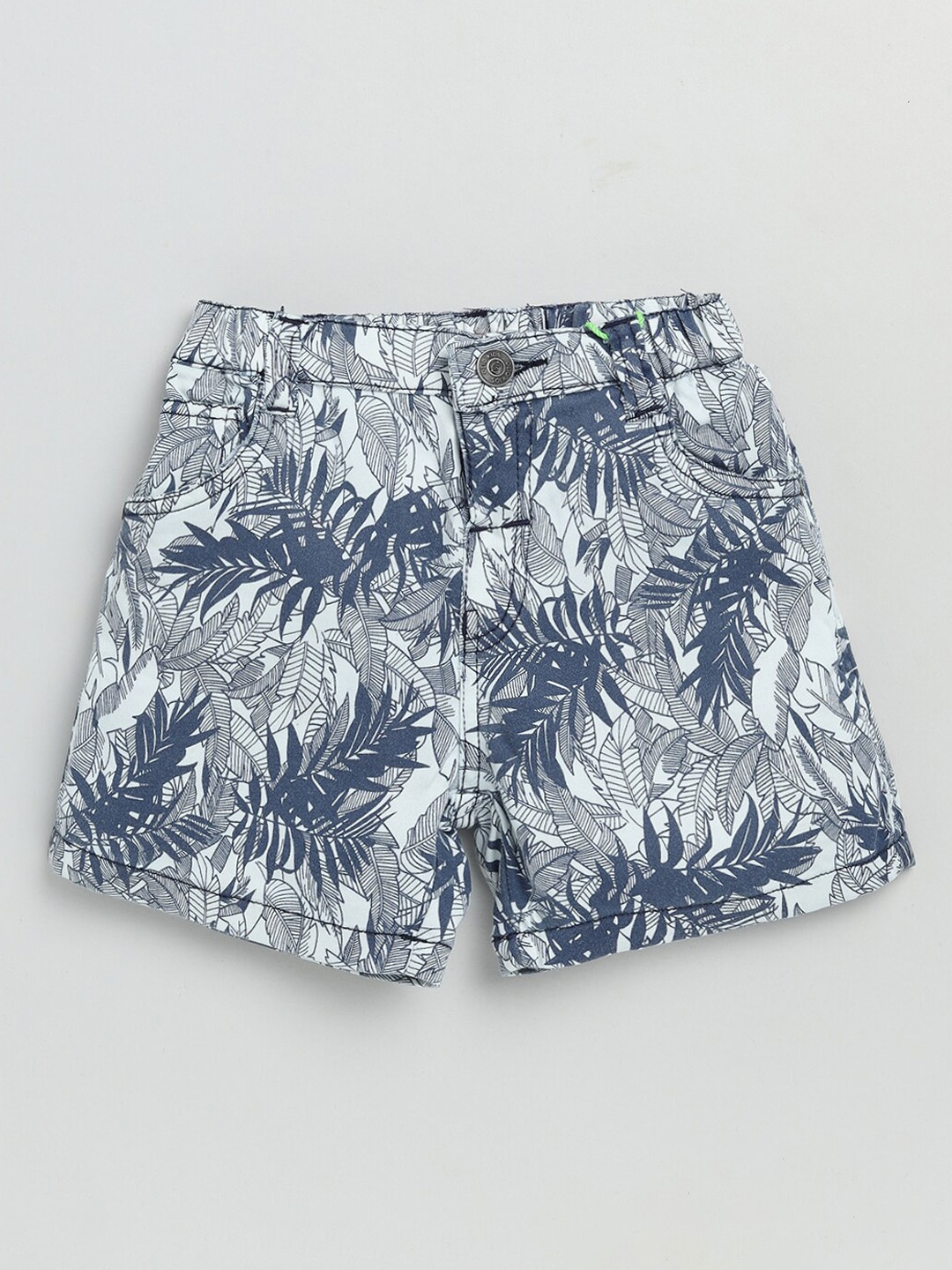 

Olio Kids Girls Blue Printed Shorts