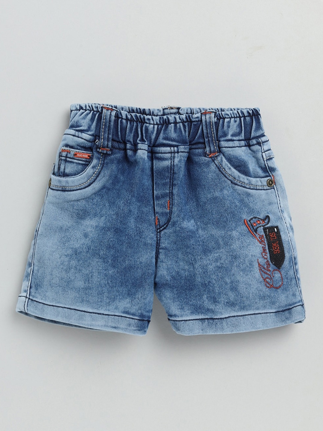 

Olio Kids Boys Blue Washed Denim Shorts
