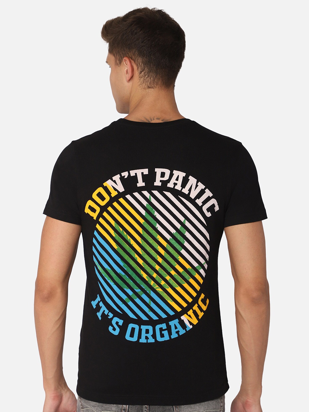 

PUNK Men Black Typography Printed T-shirt