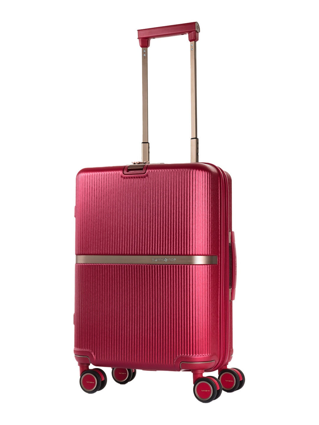 

Samsonite Minter Textured Hard-Sided Cabin Trolley Suitcase, Red