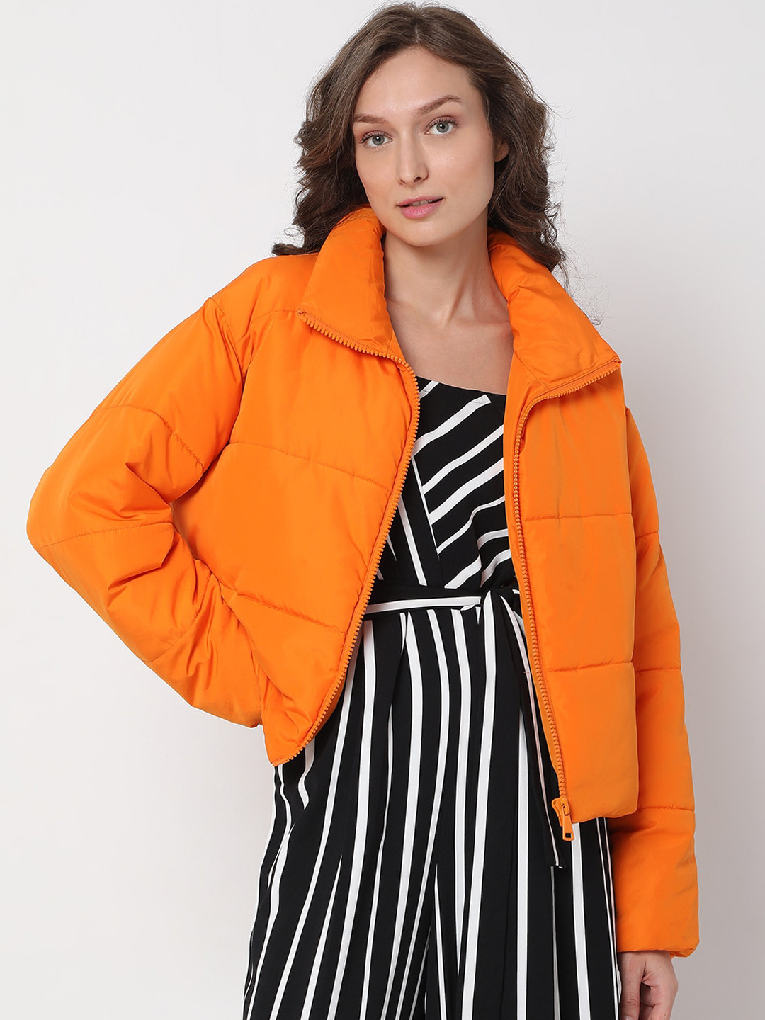 

Vero Moda Women Orange Longline Tailored Jacket