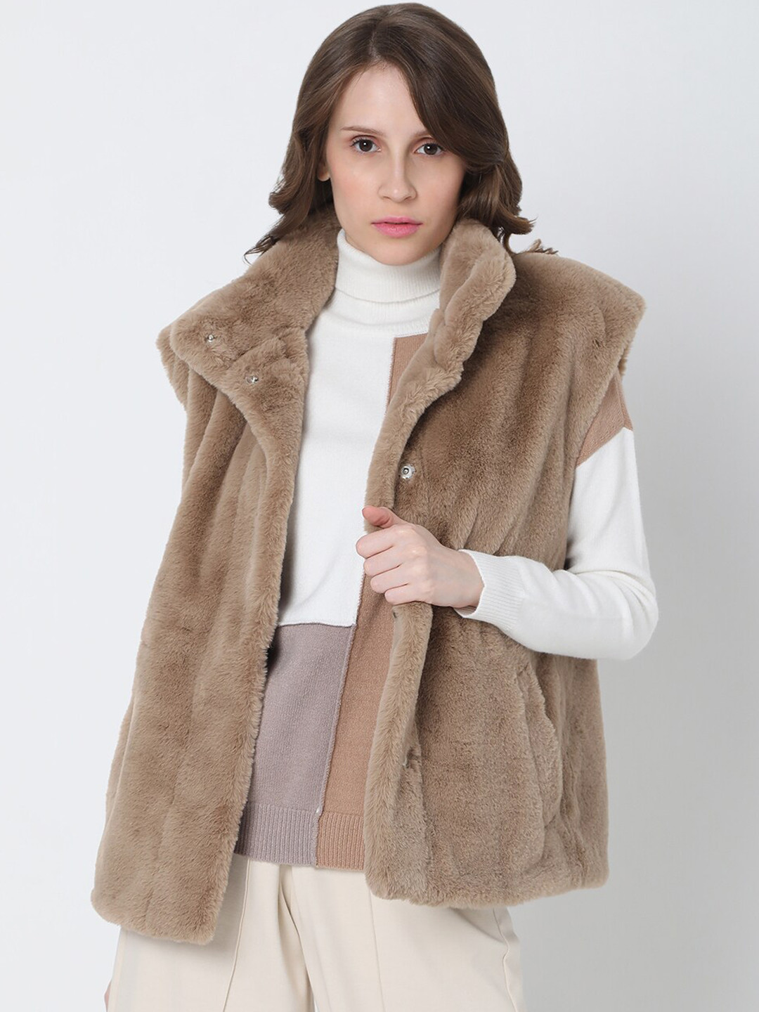 

Vero Moda Women Brown Longline Tailored Jacket