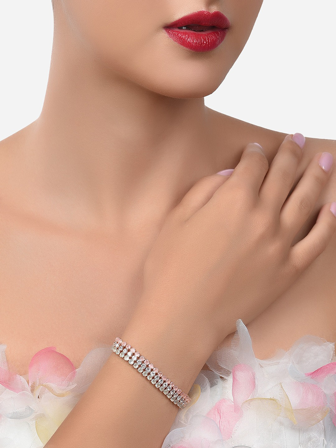 

AMI Women Green Bracelet, Rose gold