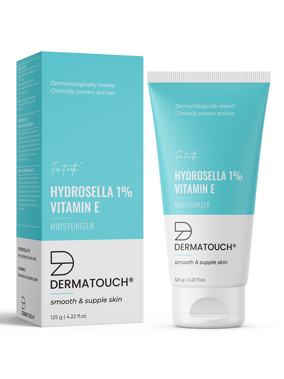 

Dermatouch Vitamin E Face Moisturizer with 1% Hydrosella For All Skin Types - 125 g, Blue