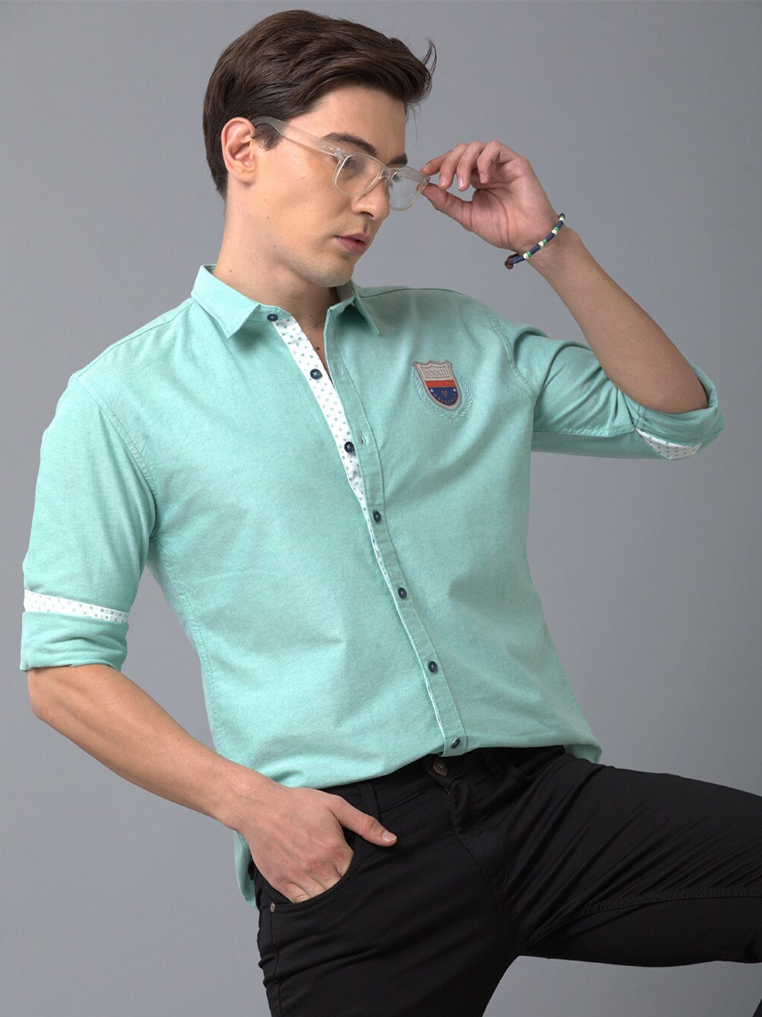 

YOVISH Men Blue Smart Slim Fit Casual Shirt