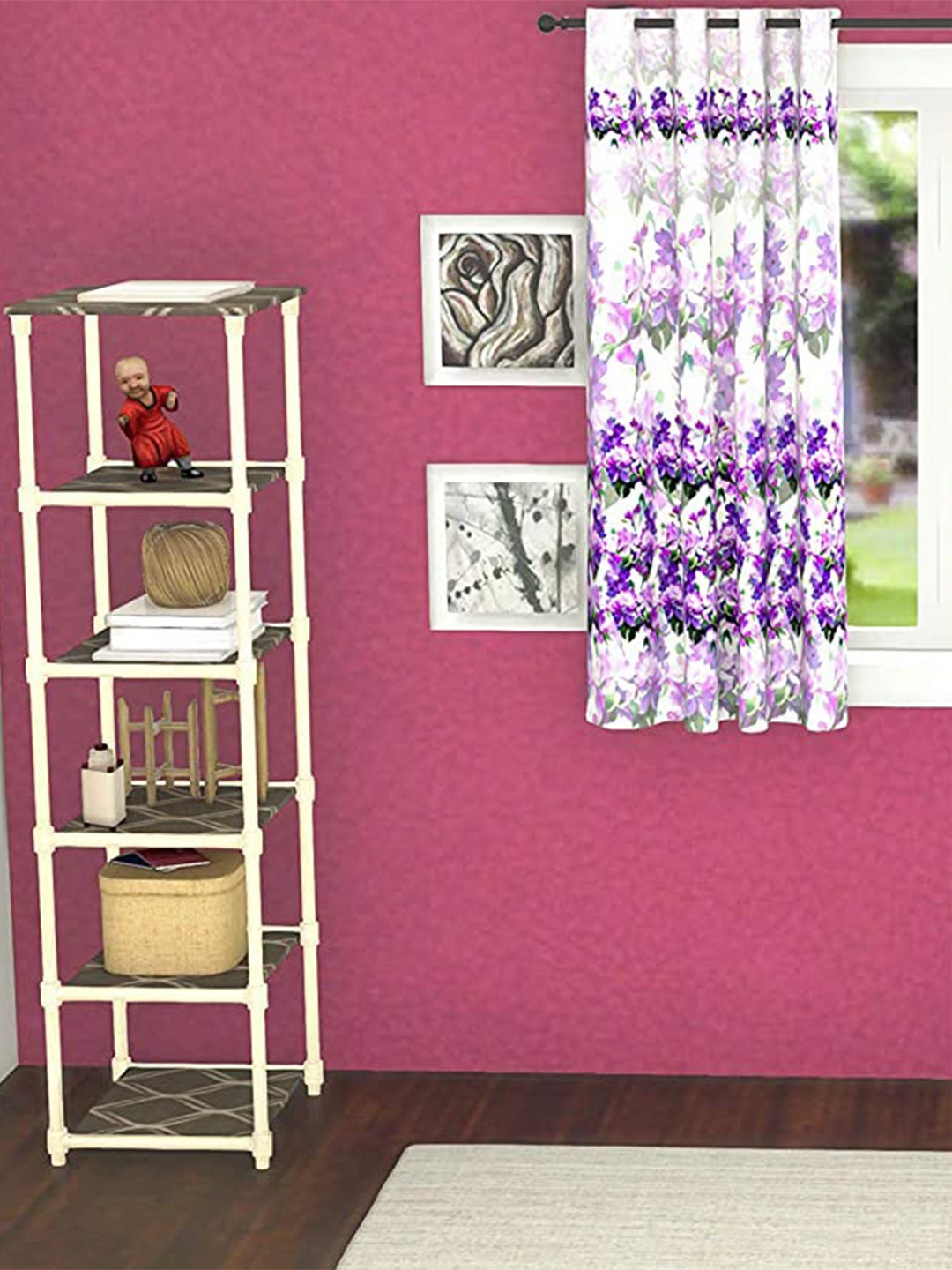 

Lushomes Purple Window Curtain