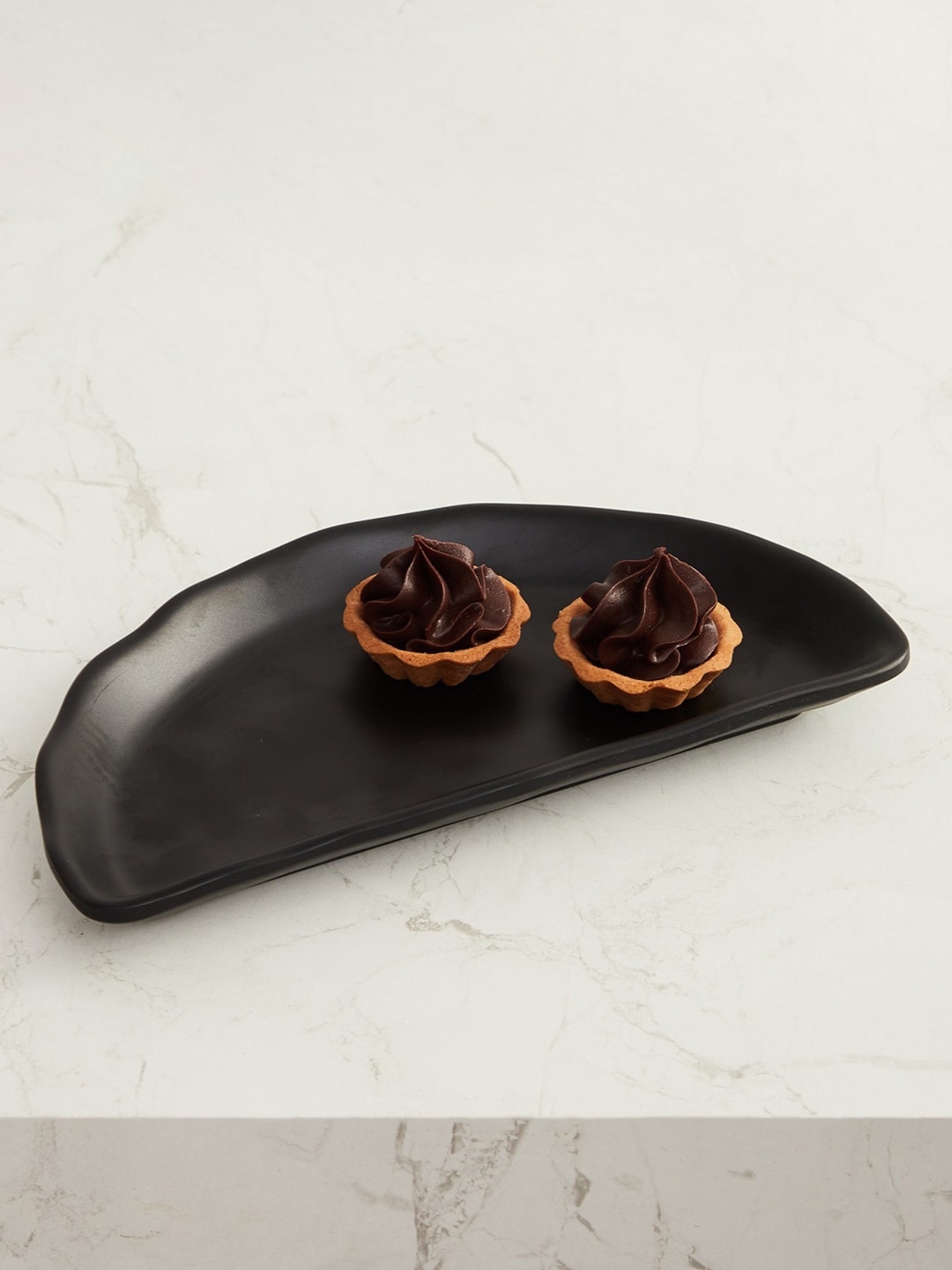 

Home Centre Silvano Selik Black Melamine Solid Half Serving Platter