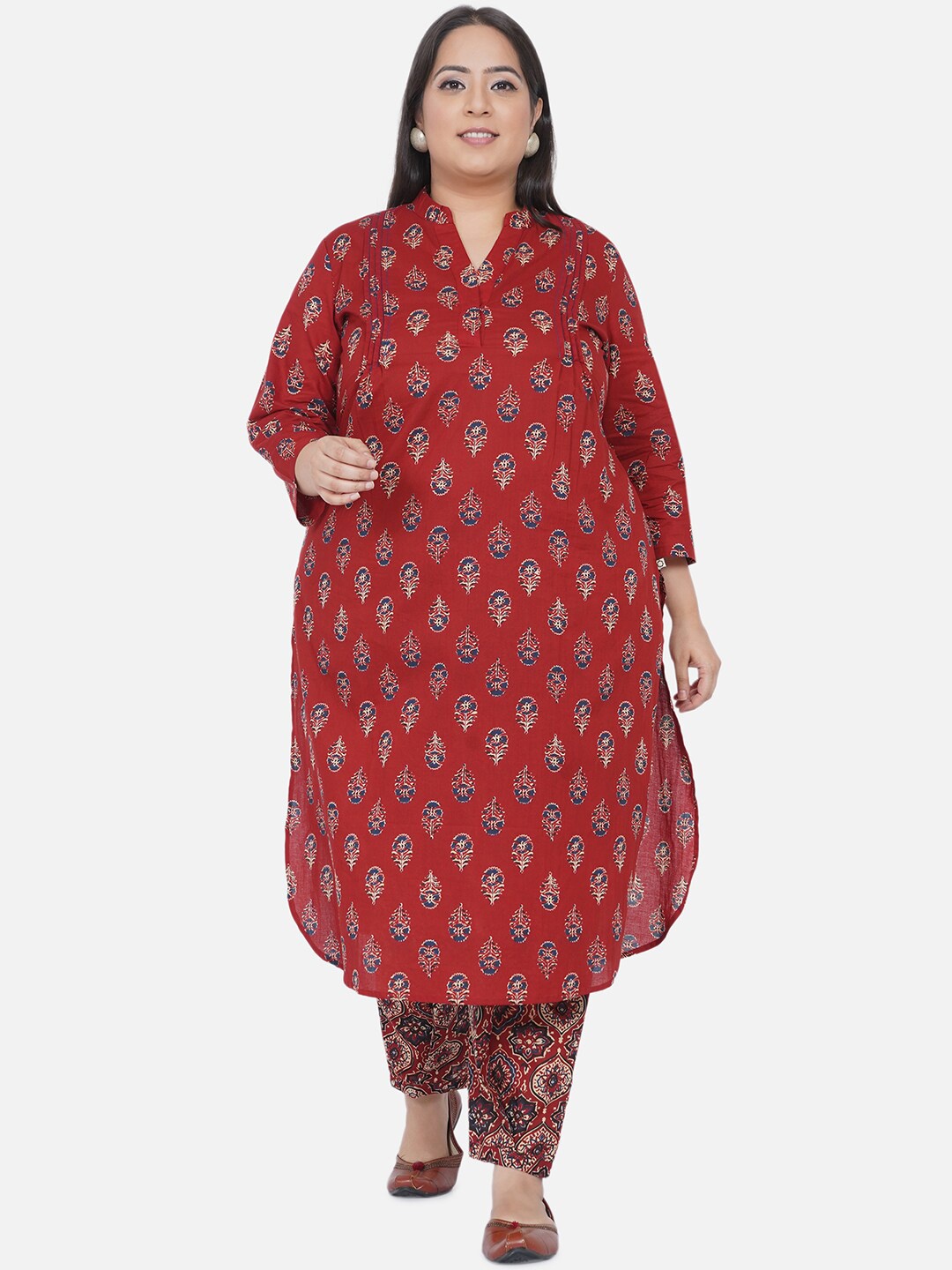 

Fabnest Curve Women Multicoloured Ethnic Motifs Printed Pure Cotton Kurta with Salwar, Multi