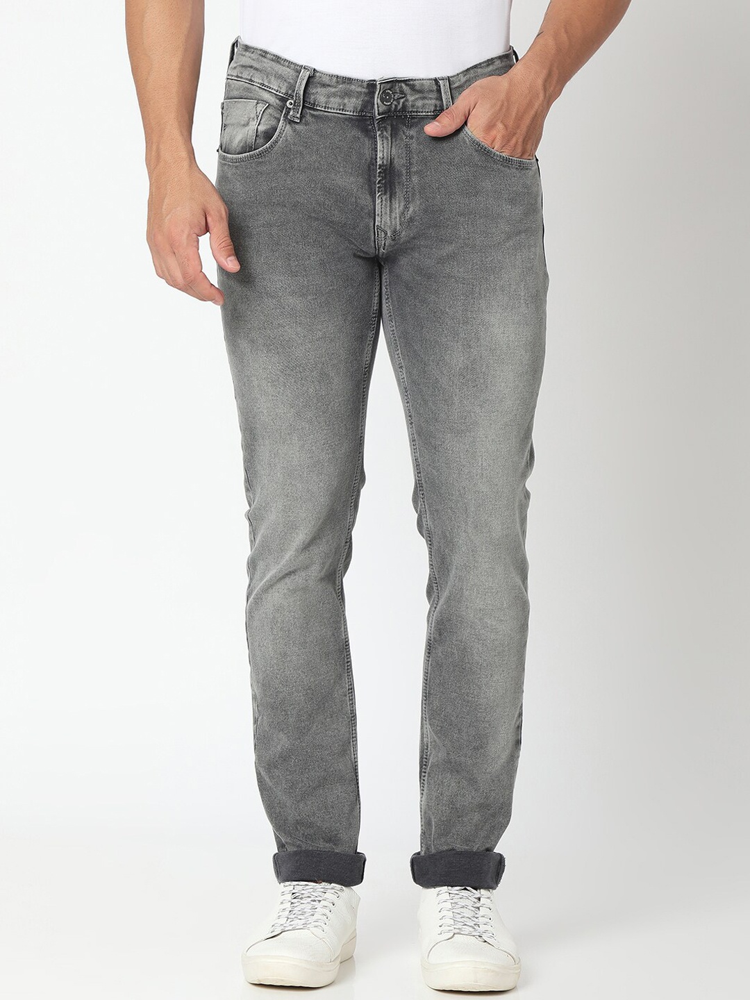 

SPYKAR Men Grey Light Fade Jeans