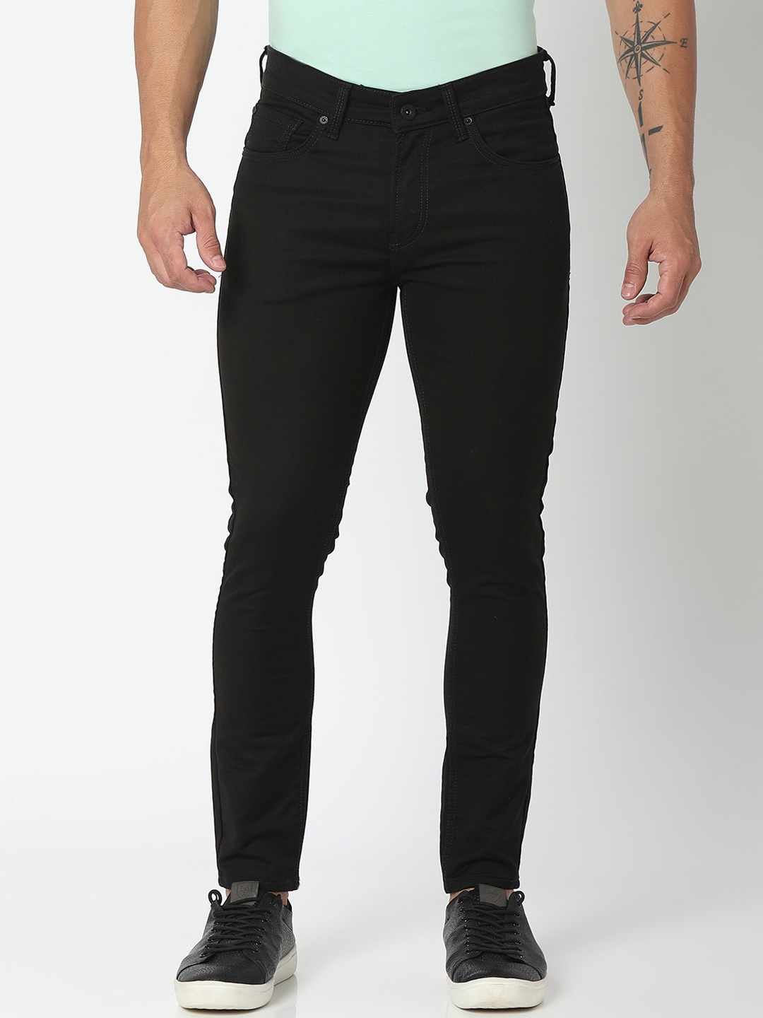 

SPYKAR Men's Black Slim Fit Jeans