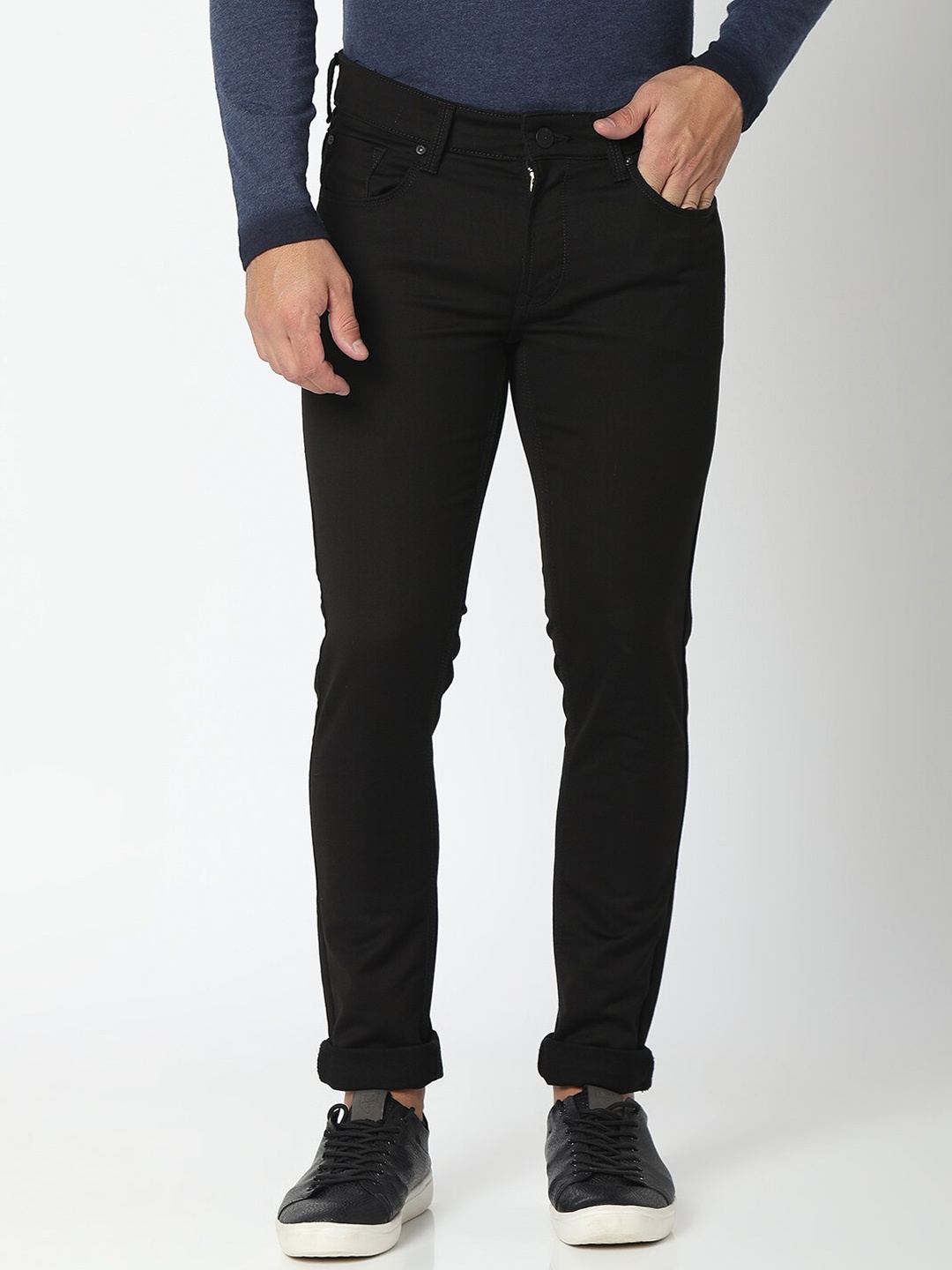 

SPYKAR Men Black Super Skinny Fit Low-Rise Jeans