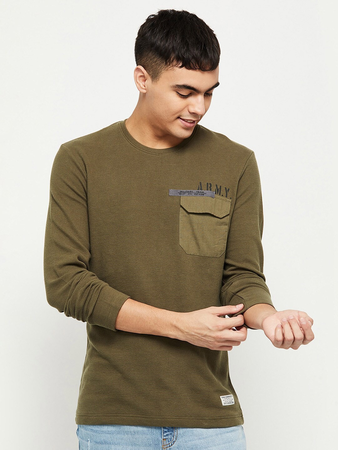 

max Men Green T-shirt