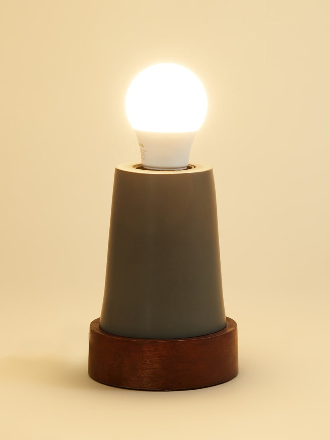 

Home Centre Grey Colourblocked Cement Electric Table Lamp