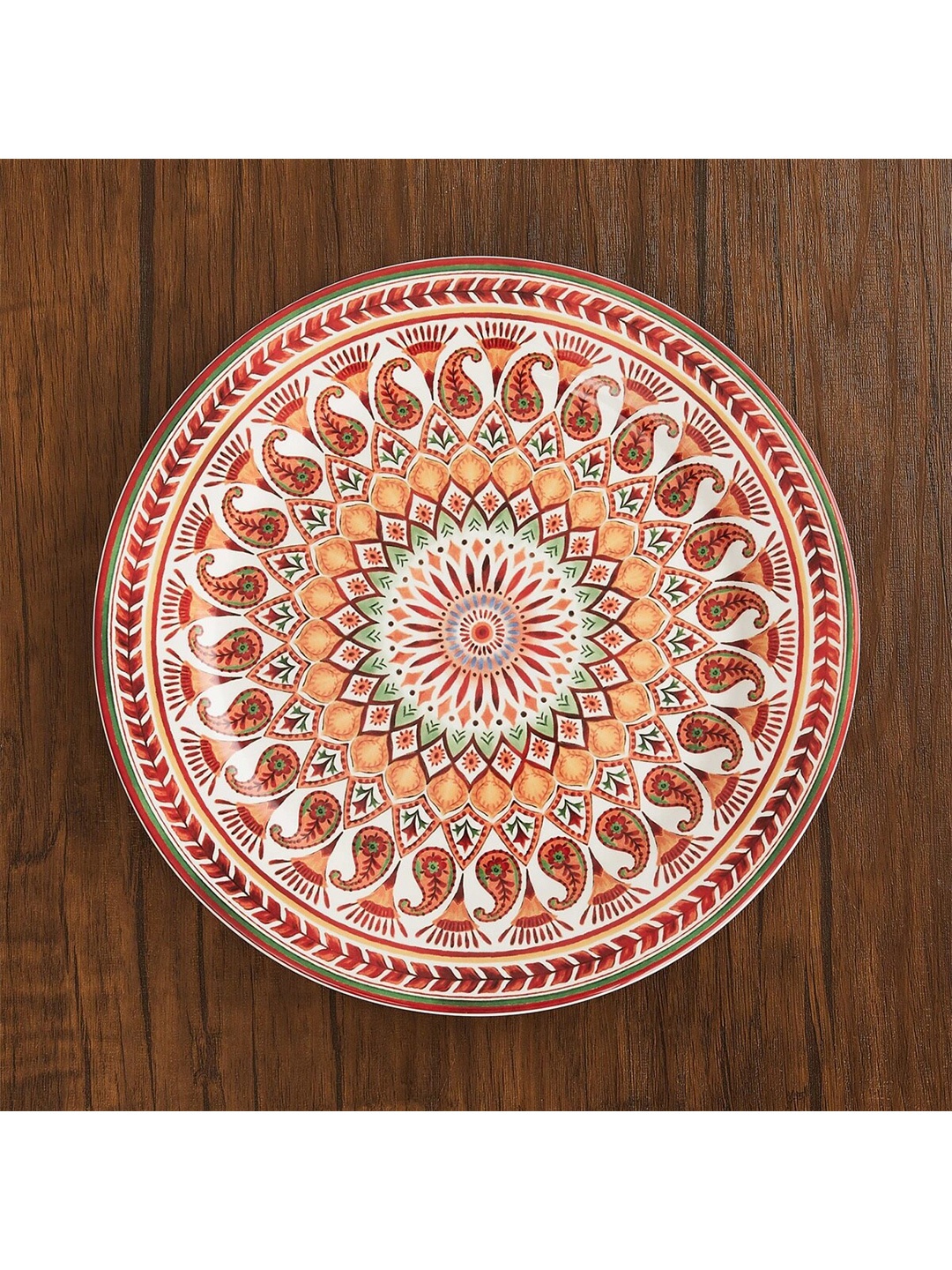 

Home Centre Red & White 1 Pieces Printed Ceramic Glossy Plates