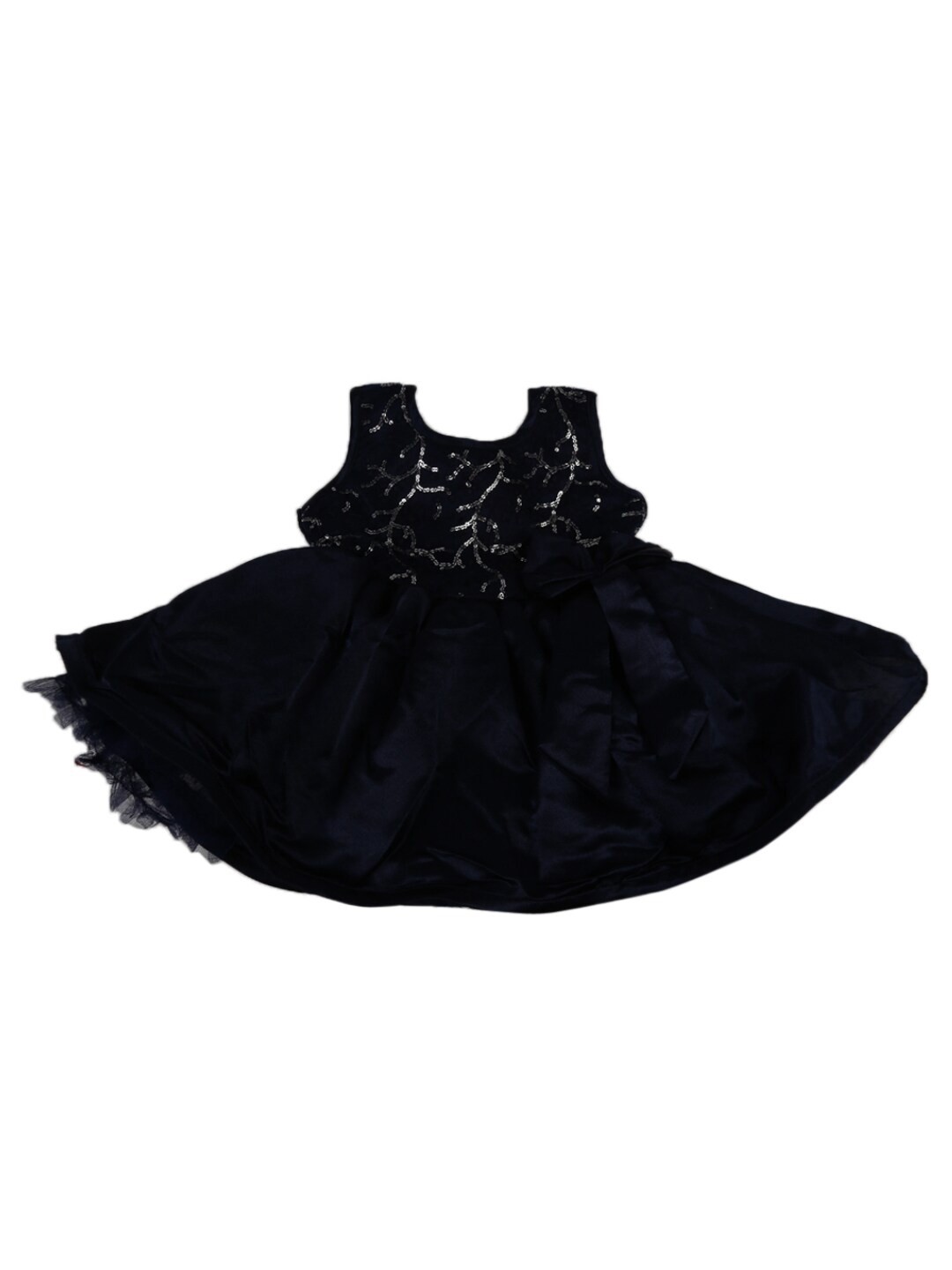 

V-Mart Navy Blue Satin Dress