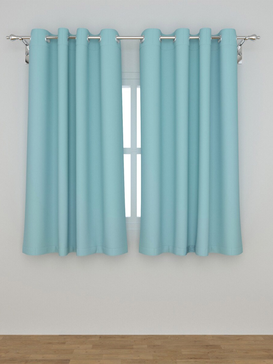 

Home Centre Blue Set of 2 Black Out Soulful Pastels-Stella Window Curtain