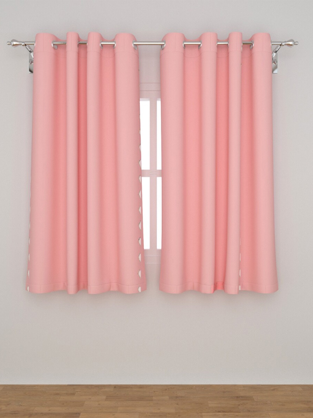 

Home Centre Pink Set of 2 Black Out Window Curtain