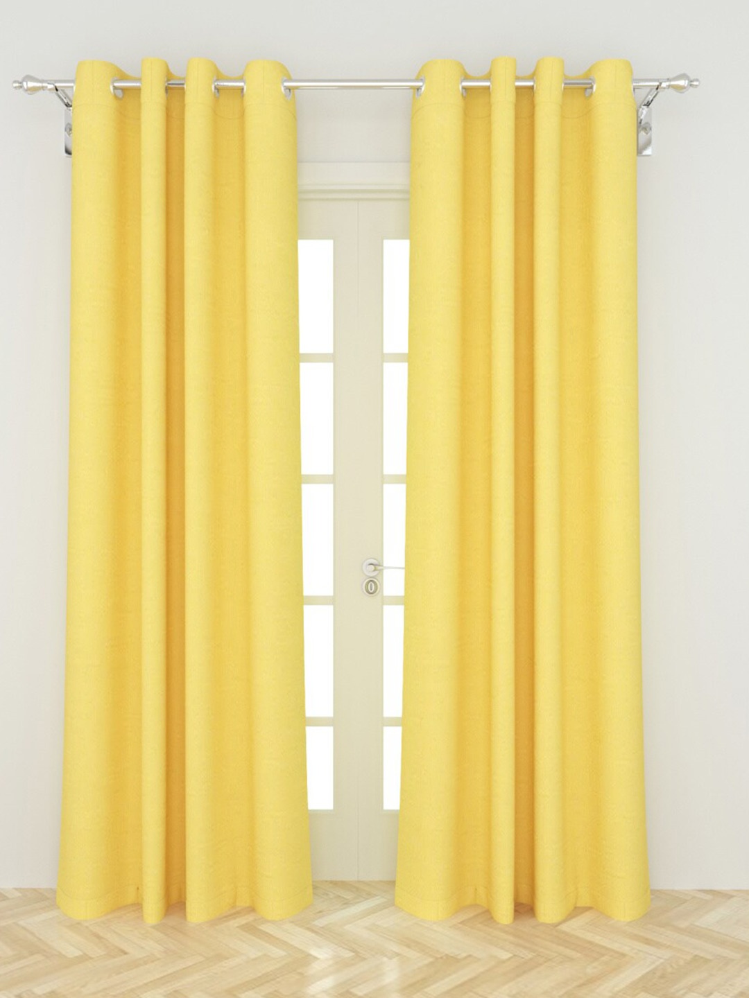 

Home Centre Yellow Set of 2 Black Out Door Curtain