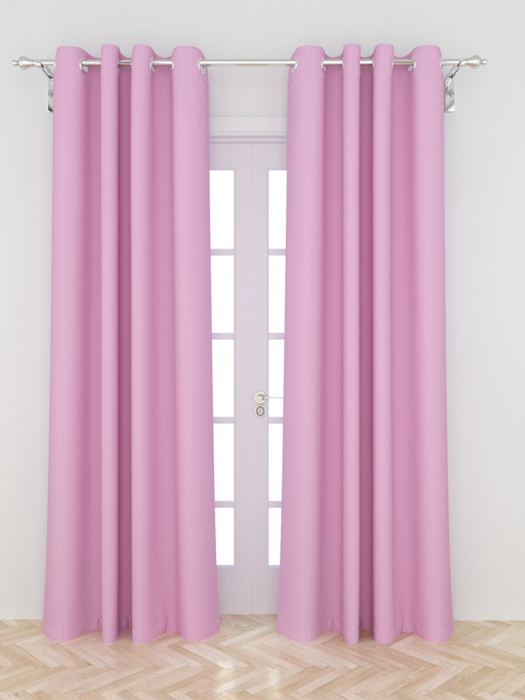 

Home Centre Set of 2 Purple Black Out Door Curtain