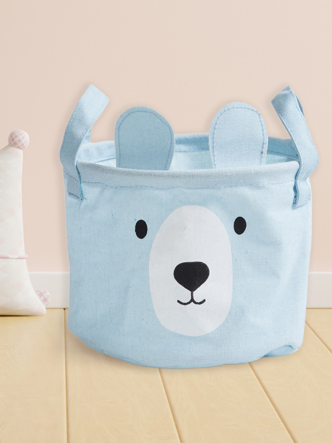 

Home Centre Blue & White Bear Fabric Storage Bag