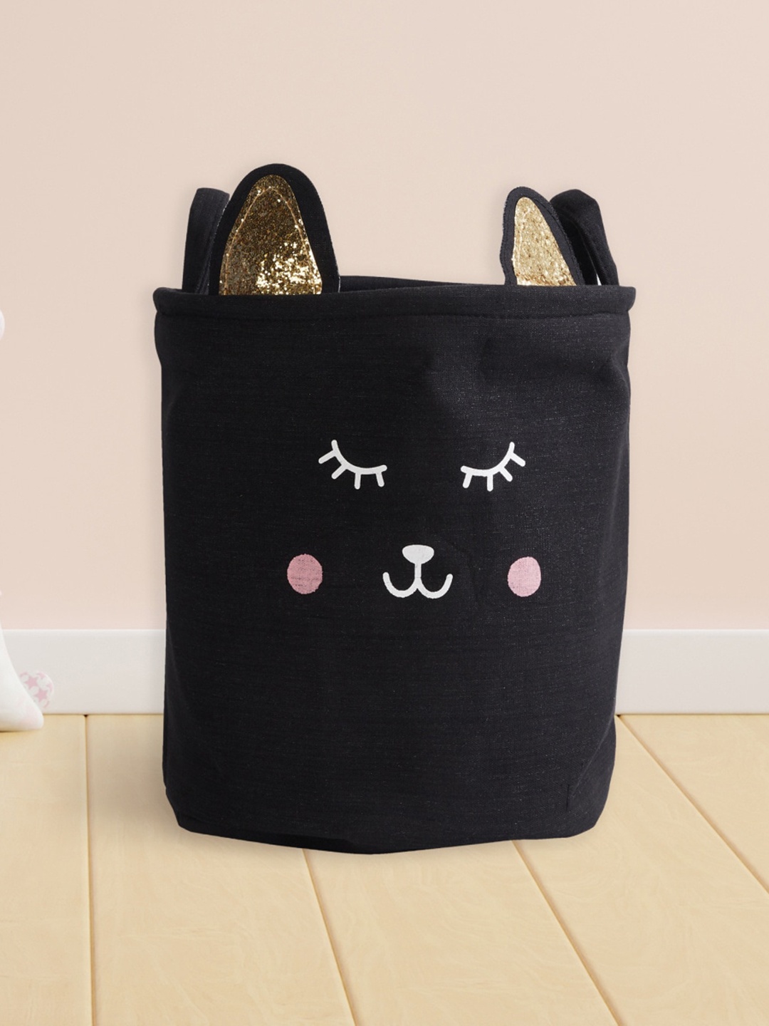 

Home Centre Blue Cat Print Cotton Storage Bag