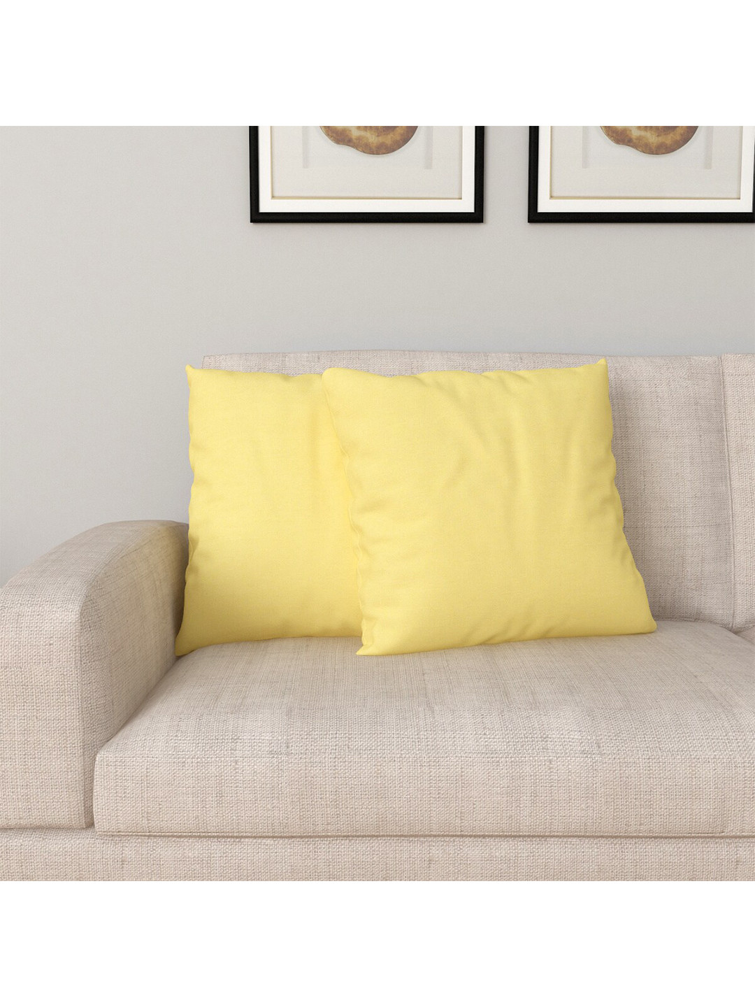 

Home Centre Yellow Set of 2 Square Cushion Covers
