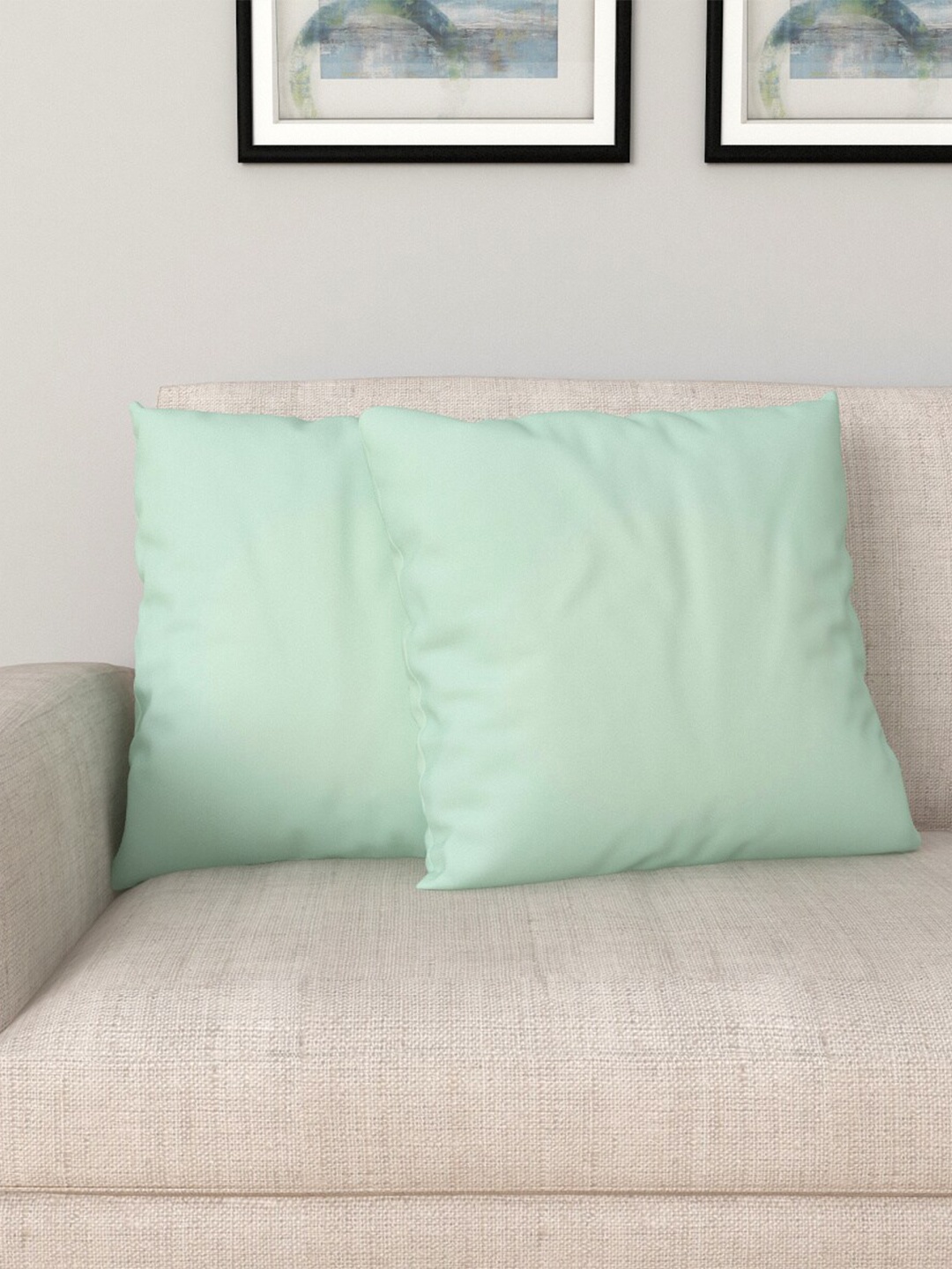 

Home Centre Green Set of 2 Square Cushion Covers