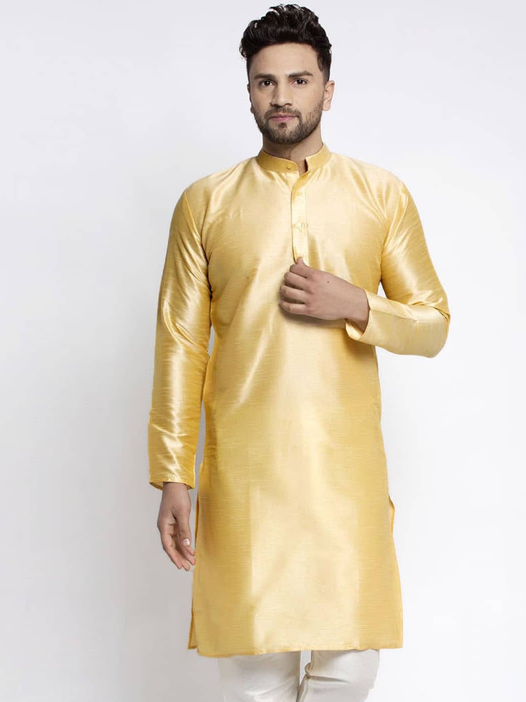 

Jompers Men Gold-Toned Thread Work Kurta