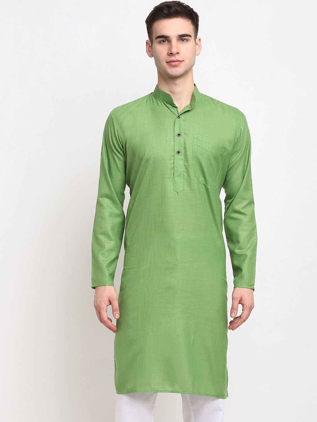 

Jompers Men Green solid Kurta