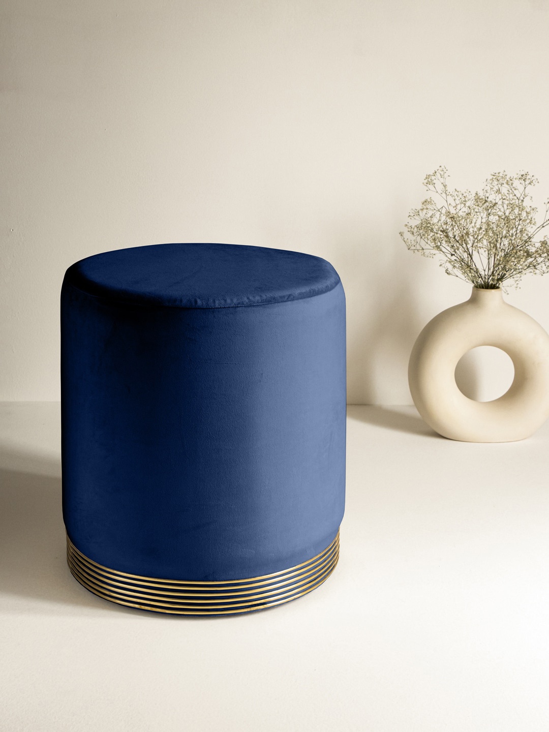 

Clasiko Blue Solid Ottomans
