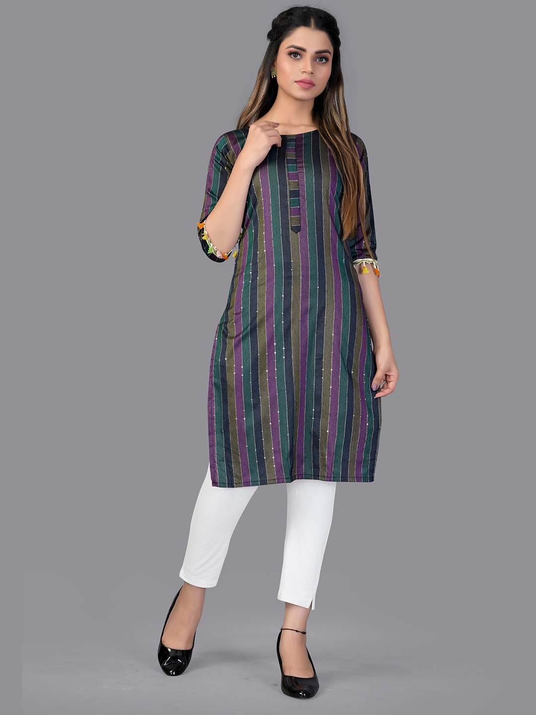 

Fashion FRICKS Women Grey Printed Kurta