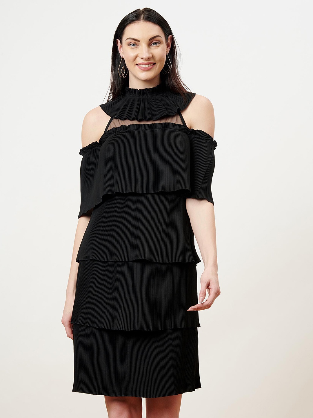 

enzeo Black A-Line Dress