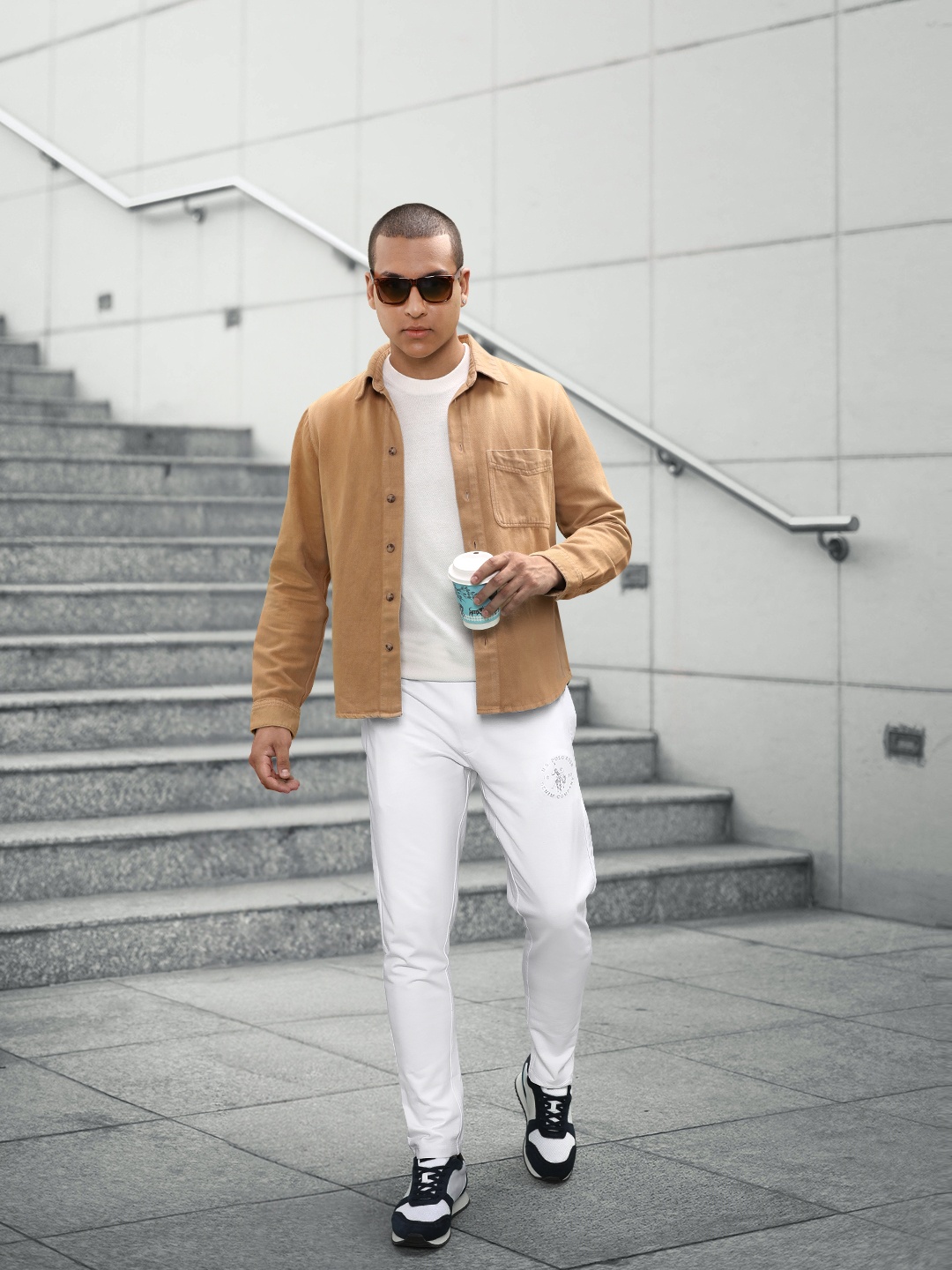

U.S. Polo Assn. Denim Co. Men White Printed Track Pants