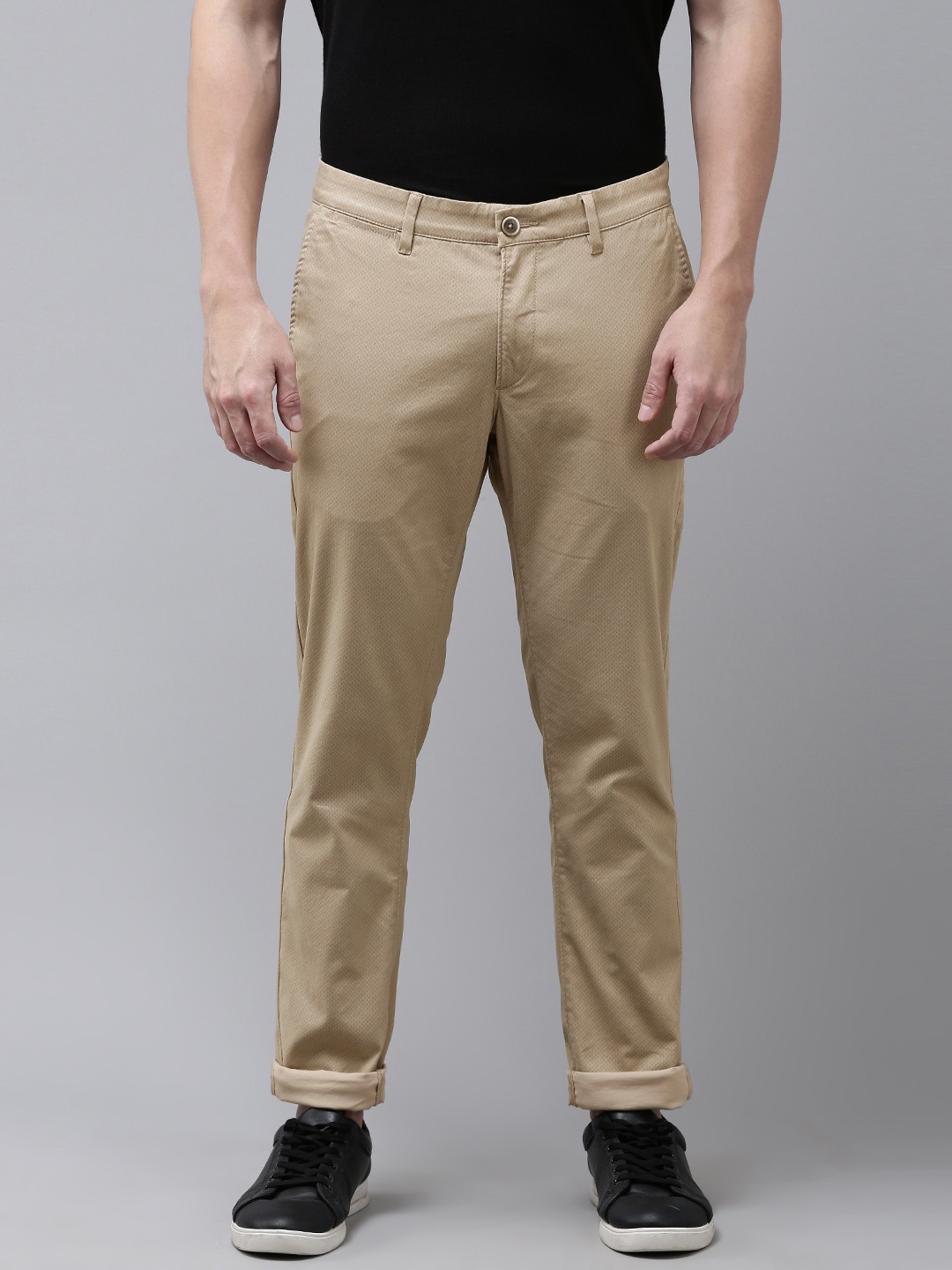 U S Polo Assn Men Slim Fit Trousers, Beige