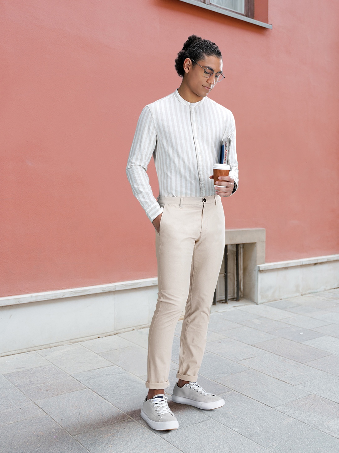 

U.S. Polo Assn. Men Beige Slim Fit Trousers
