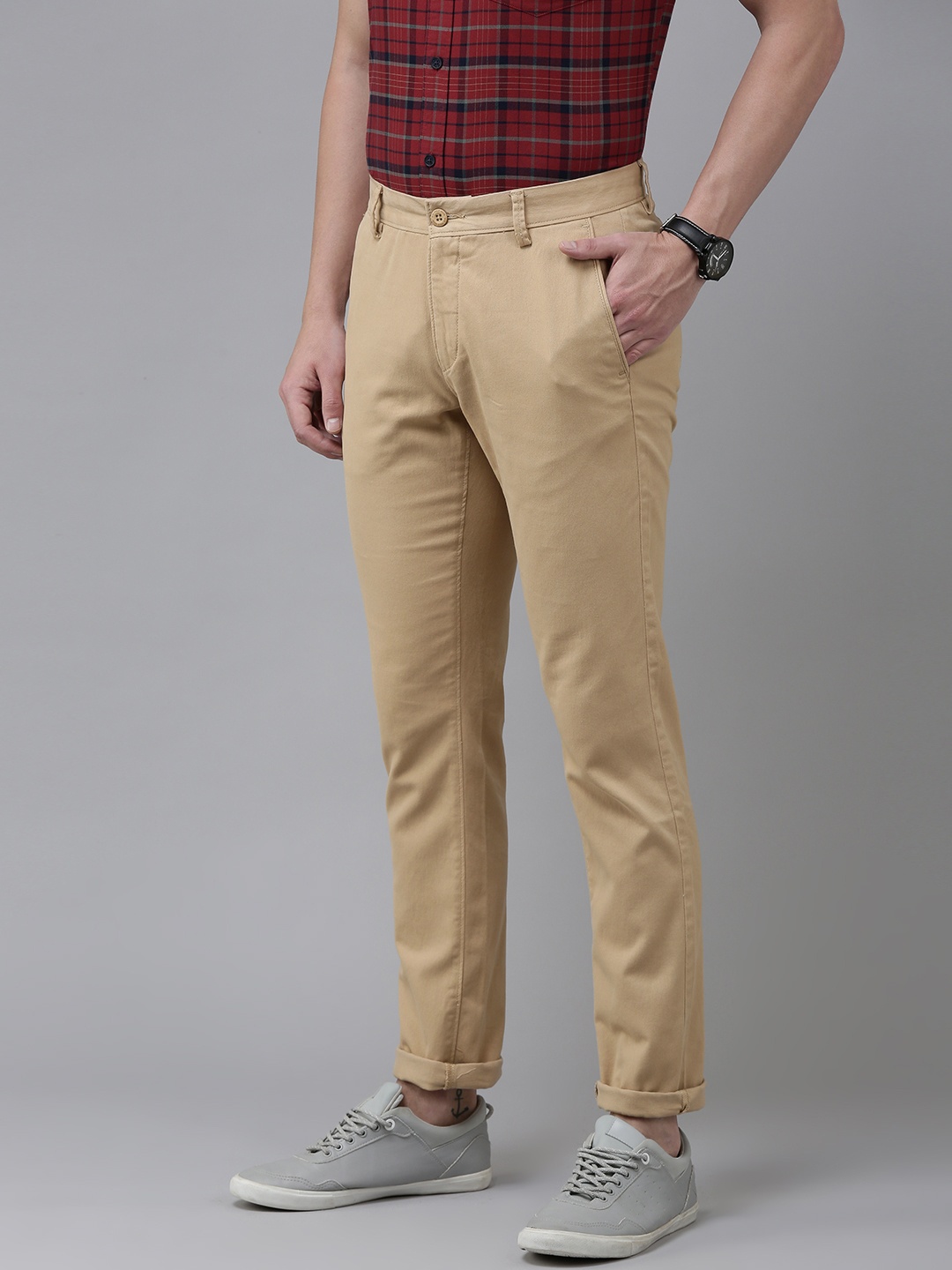 

U S Polo Assn Men Khaki Slim Fit Trousers