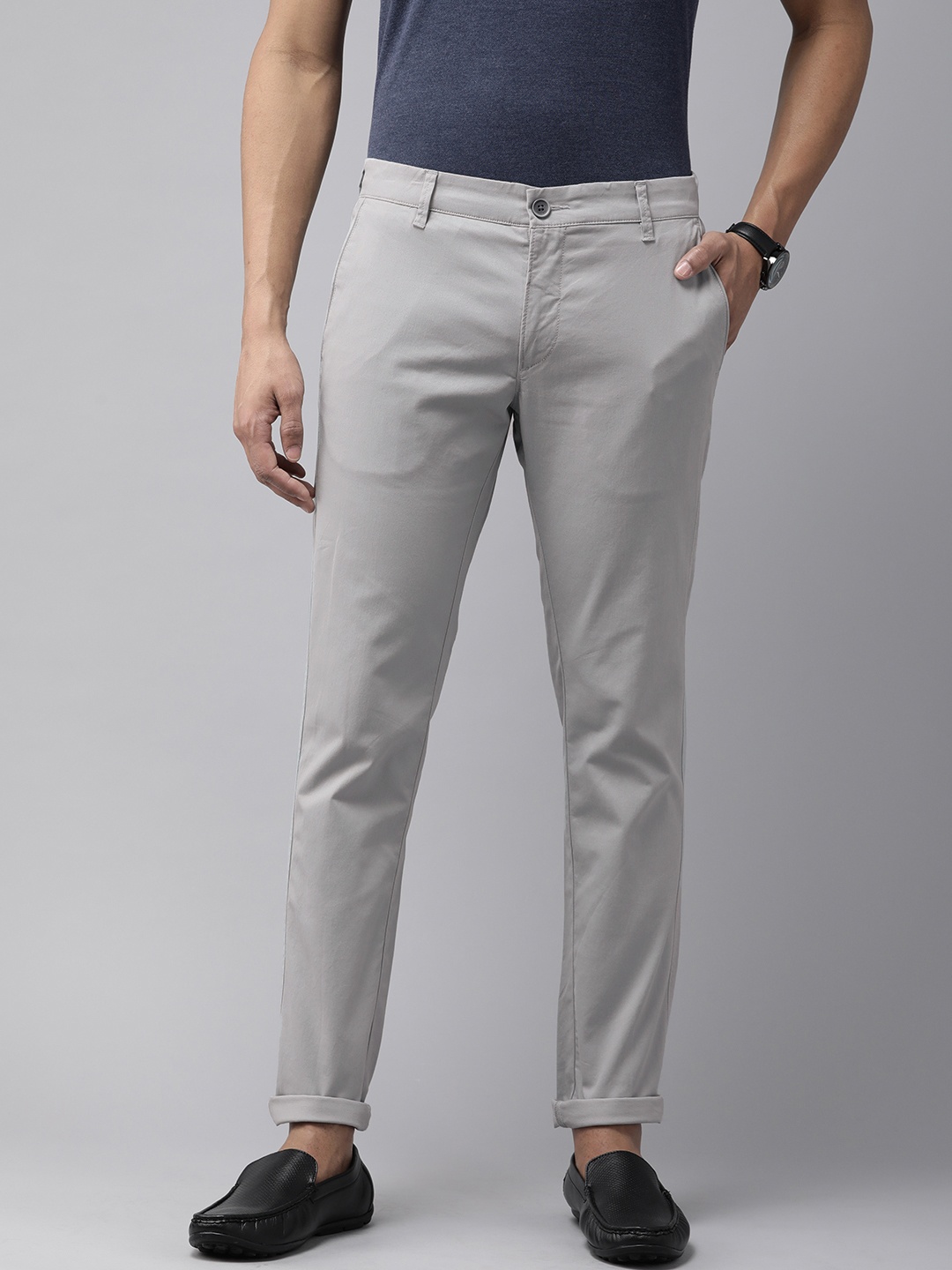 U S Polo Assn Men Denver Slim Fit Chinos, Grey