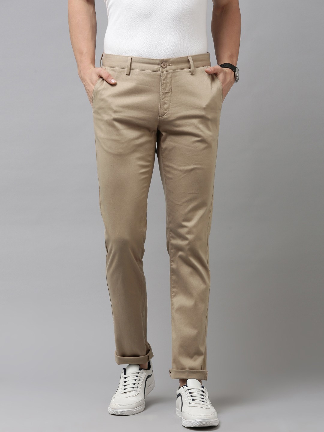 

U S Polo Assn Men Khaki Denver Slim Fit Trousers