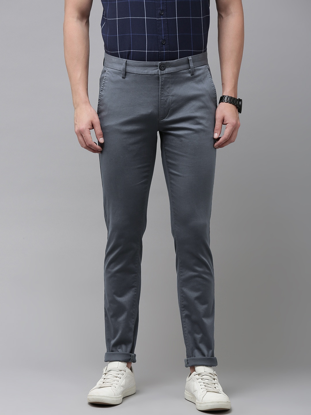

U S Polo Assn Men Grey Austin Trim Fit Trousers