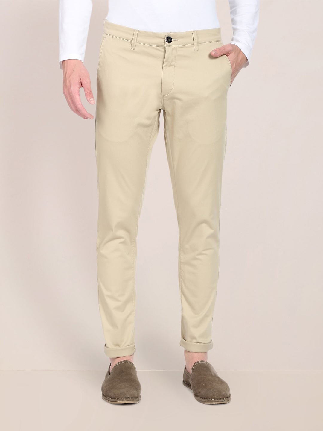 

U.S. Polo Assn. Men Khaki Slim Fit Trousers